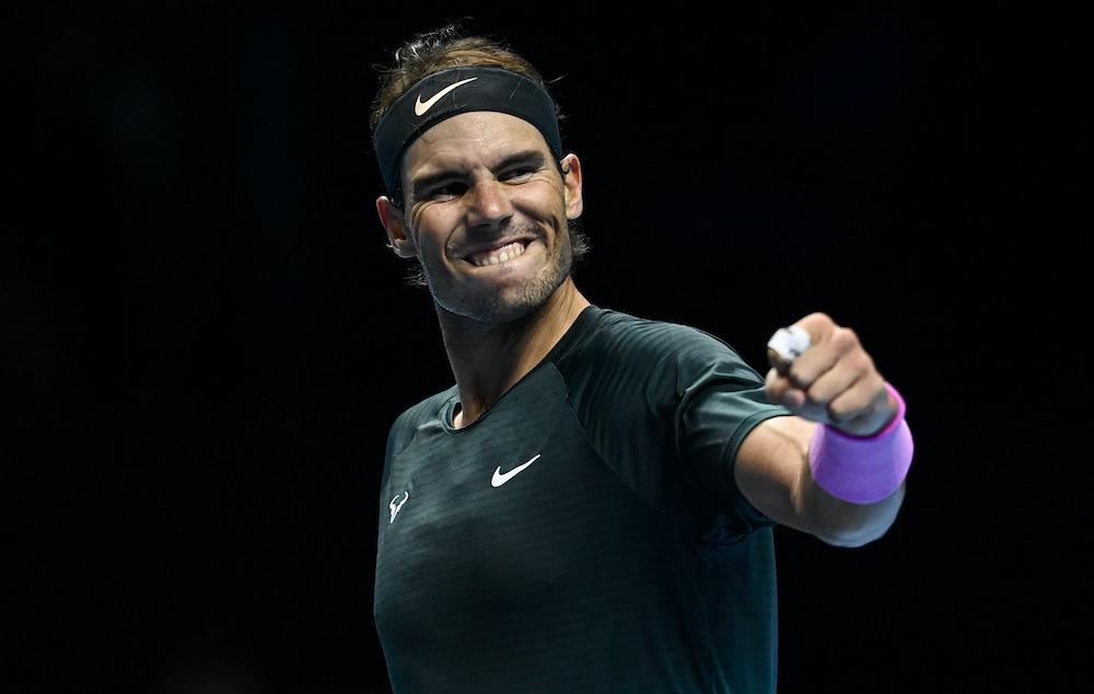 Rafael Nadal on Day 5 of the 2020 Nitto ATP Finals, London, UK