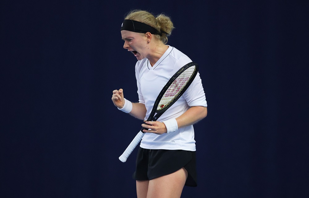 Francesca Jones in the 2020 Battle of the Brits Premier League of Tennis, London UK