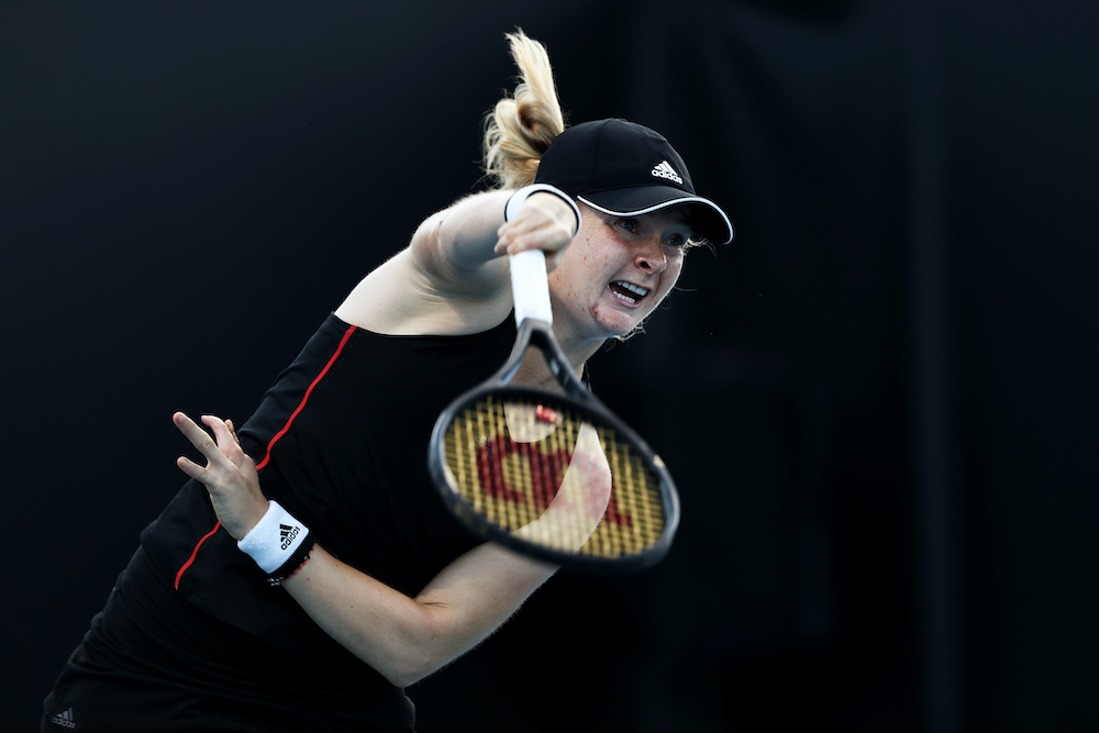 Francesca Jones in the first round of the 2021 Australian Open, Melbourne