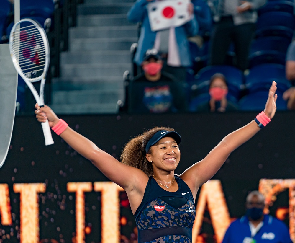 Naomi Osaka after winning the 2021 Australian Open, Melbourne