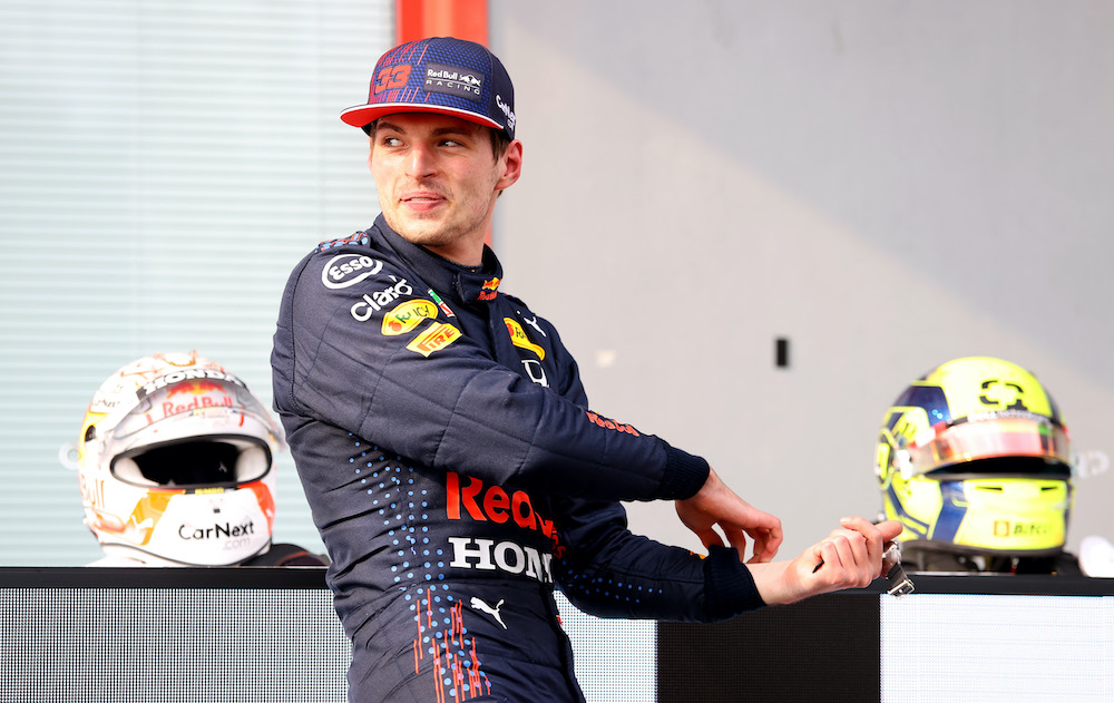 Max Verstappen after winning at Imola, Italy 2021