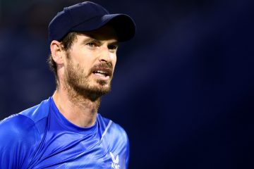Andy Murray in the first round of the 2022 Dubai Duty Free Tennis, UAE