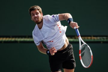 Cameron Norrie in the second round of the BNP Paribas Open in Indian Wells, California, USA
