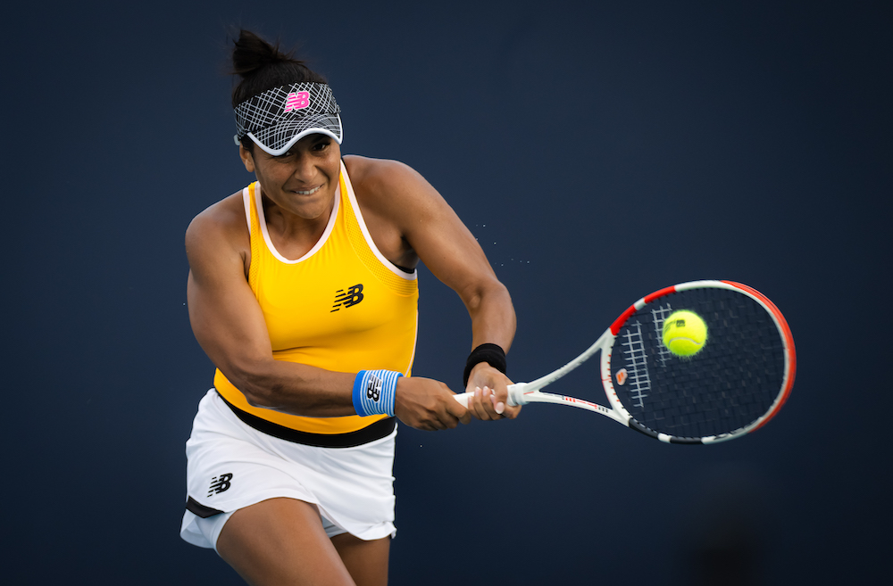 Heather Watson in the second round of the 2022 Miami Open, Florida, USA