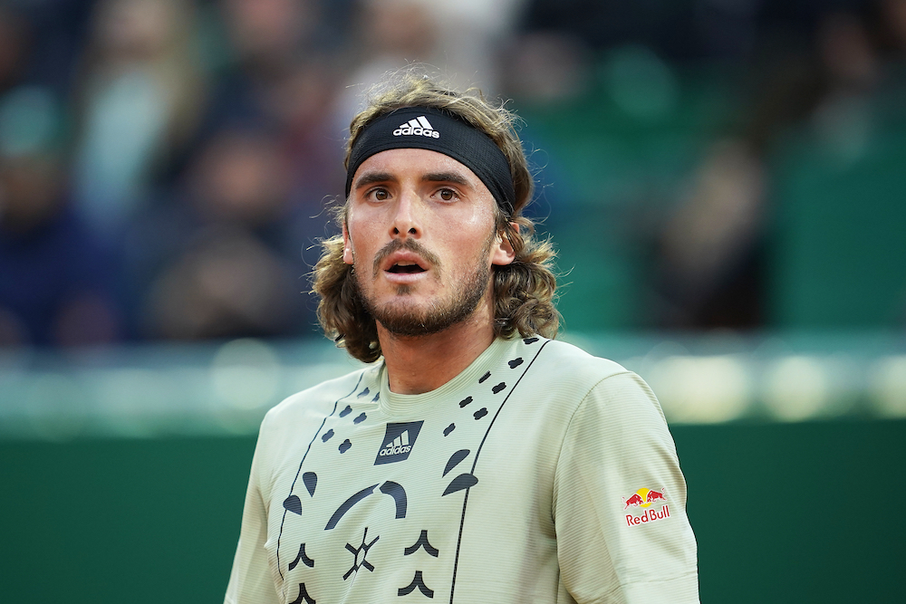 Stefanos Tsitsipas in the second round of the 2022 Rolex Monte Carlo Masters, Monaco