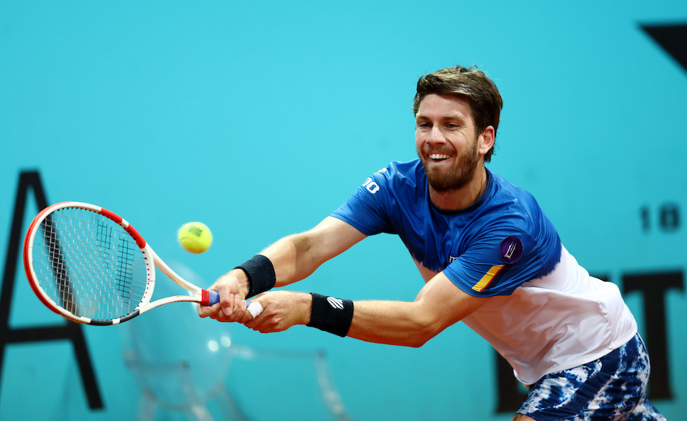 Cameron Norrie in the first round of the 2022 Mutua Madrid Open, Spain