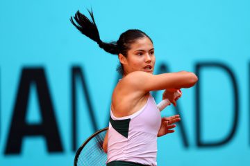 Emma Raducanu in the second round of the 2022 Mutua Madrid Open, Spain