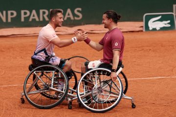 Alfie Hewett & Gordon Reid in the final of the 2022 Roland Garros Men's wheelchair doubles finals