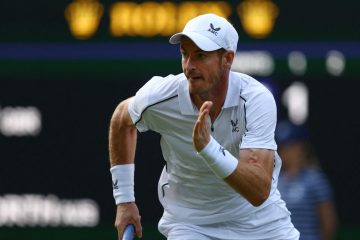 Andy Murray in the first round of Wimbledon 2022, LONDON, UK