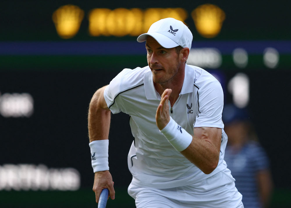 Andy Murray in the first round of Wimbledon 2022, LONDON, UK
