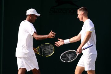 Rajeev Ram and Joe Salisbury in the second round of the men's doubles at Wimbledon 2022, London, UK