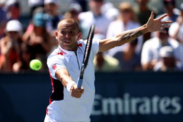 Dan Evans in the second round of the 2022 US Open, New York