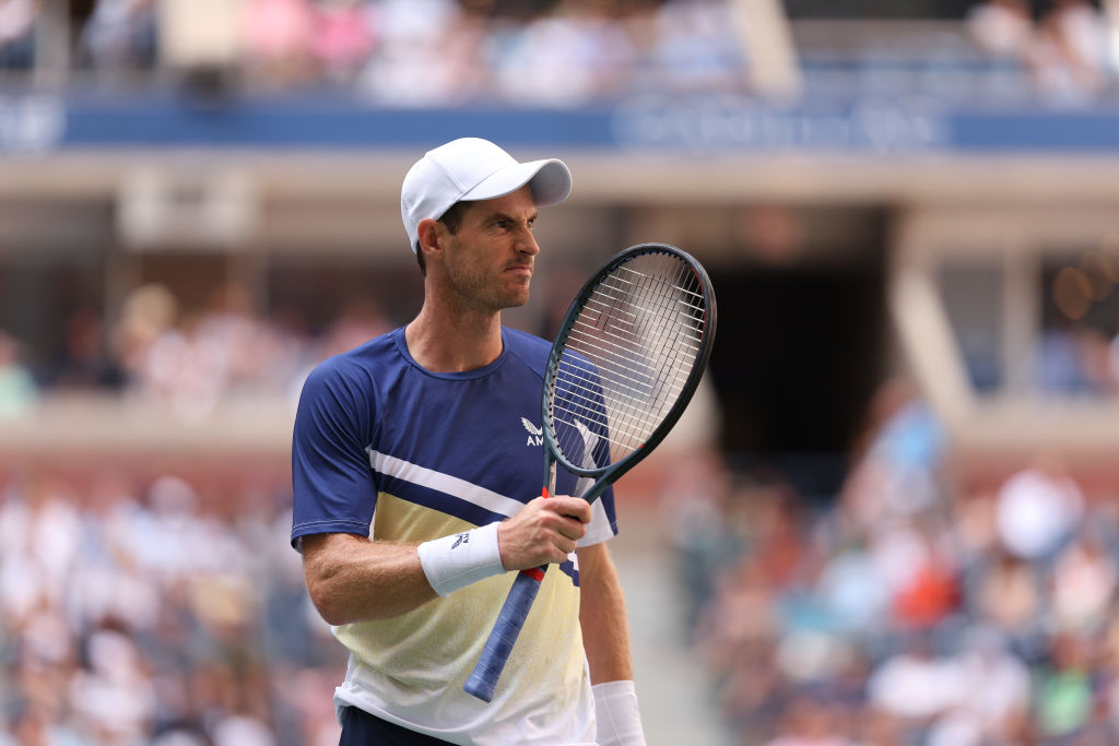 Andy Murray in the third round of tthe 2022 US Open, New York