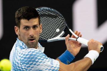 Novak Djokovic in the fourth round of the 2023 Australian Open, Melbourne
