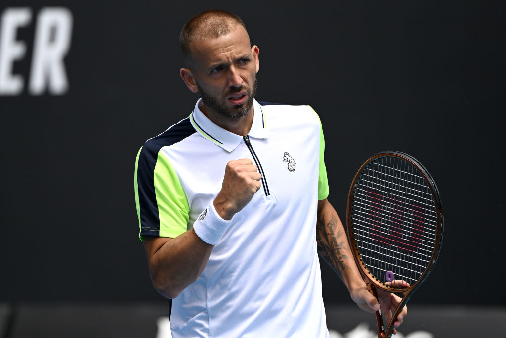 Dan Evans in the second round of the 2023 Australian Open, Melbourne