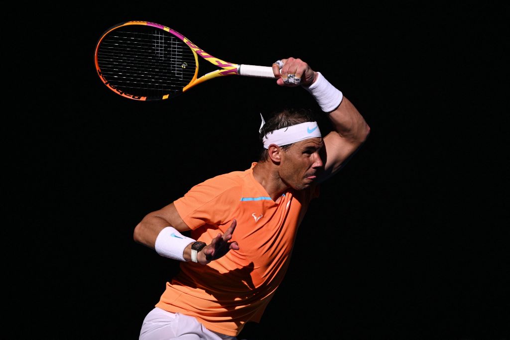 Rafael Nadal in the first round of the 2023 Australian Open, Melbourne