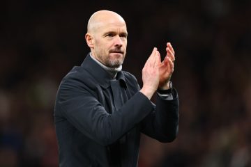 Erik Ten Hag in the UEFA Europa League 2023 match between Manchester United and Barcelona