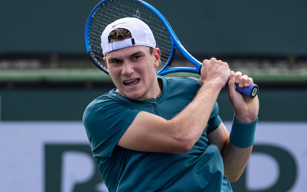 Jack Draper in the second round of the 2023 BNP Paribas Open at Indian Wells, California, USA