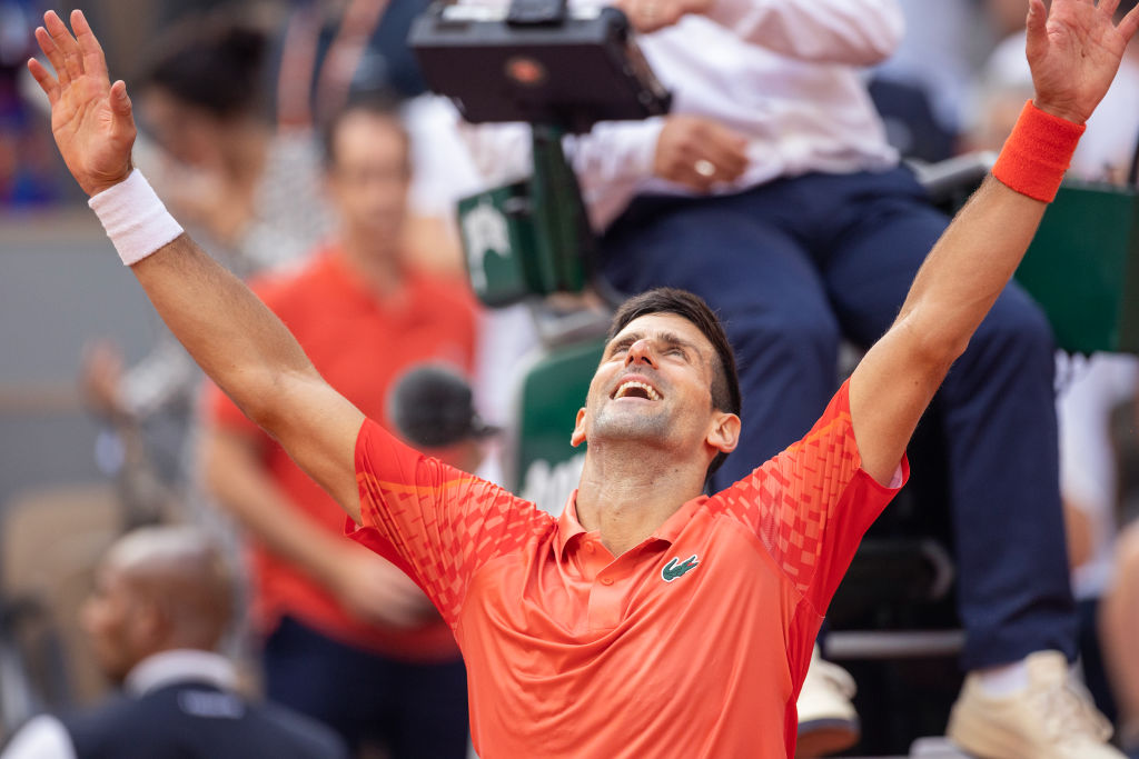 Djokovic in the final of Roland Garros 2023, Paris, France