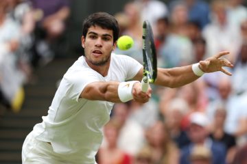 Carlos Alcaraz in the third round of Wimbledon 2023, UK