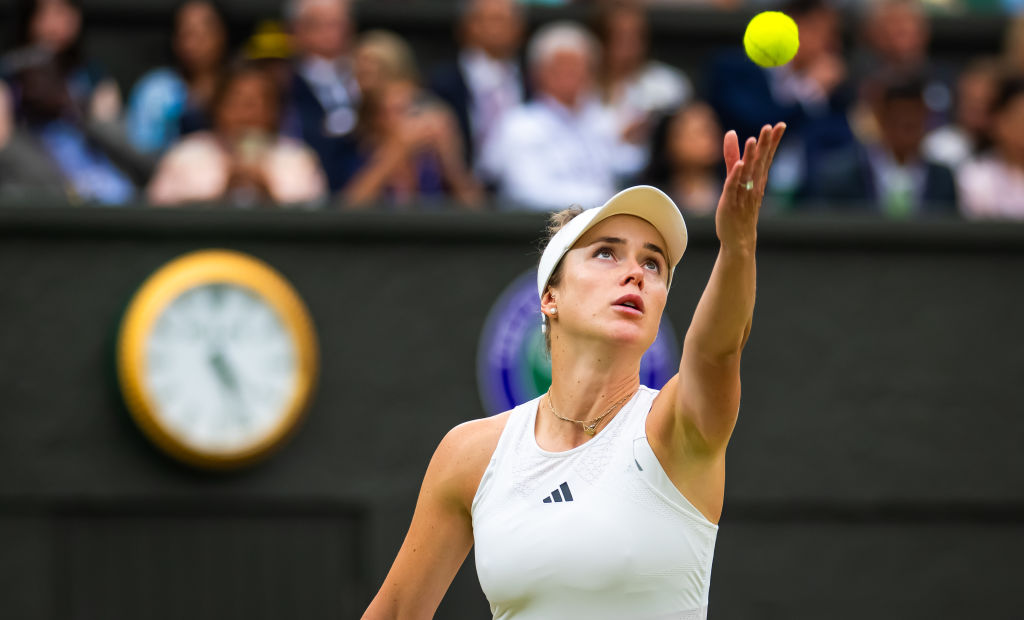 Elina Svitolina in the quarter-final of Wimbledon 2023, UK
