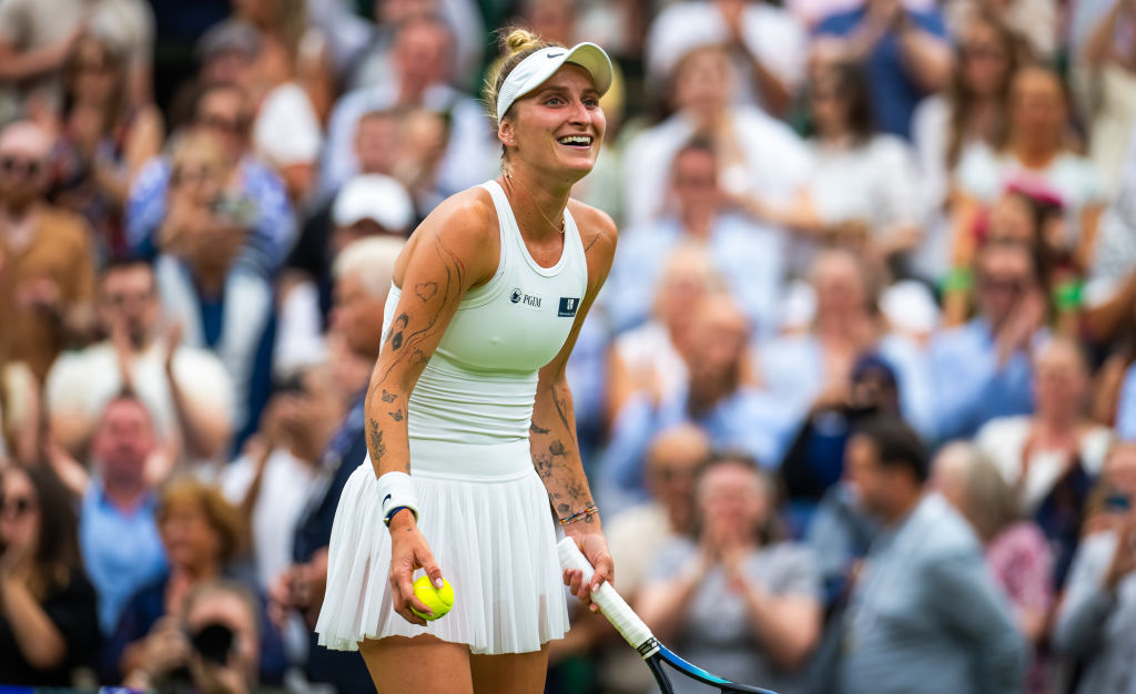 Marketa Vondrousova in the final of Wimbledon 2023, UK