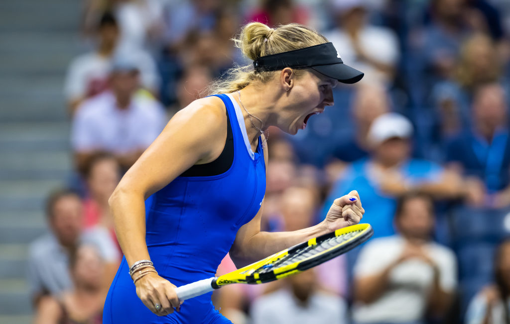 Caroline Wozniacki in the second round of the 2023 US Open, New York