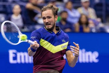 Daniil Medvedev inthe third round of the 2023 US Open