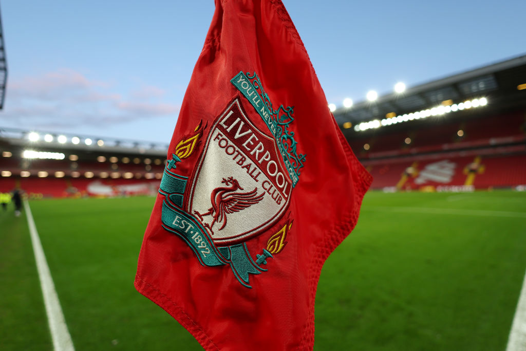 Liverpool FC Logo on a corner flag