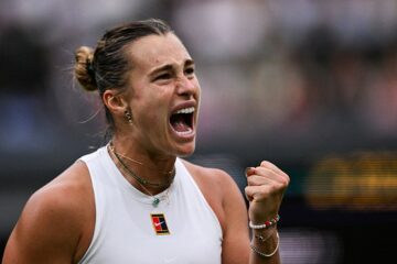 Sabalenka in the fourth round of Wimbledon 2025, London, UK